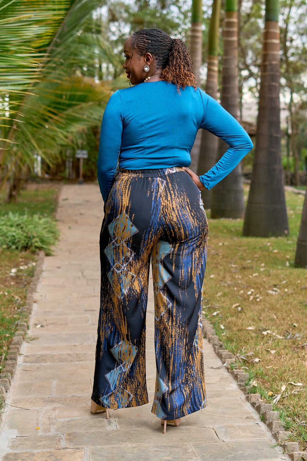 Kakiba Milano Black Palazzo Pants and Milano Teal Top
