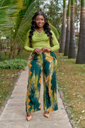 Kakiba Milano Green Palazzo Pants and Milano Olive Green Top