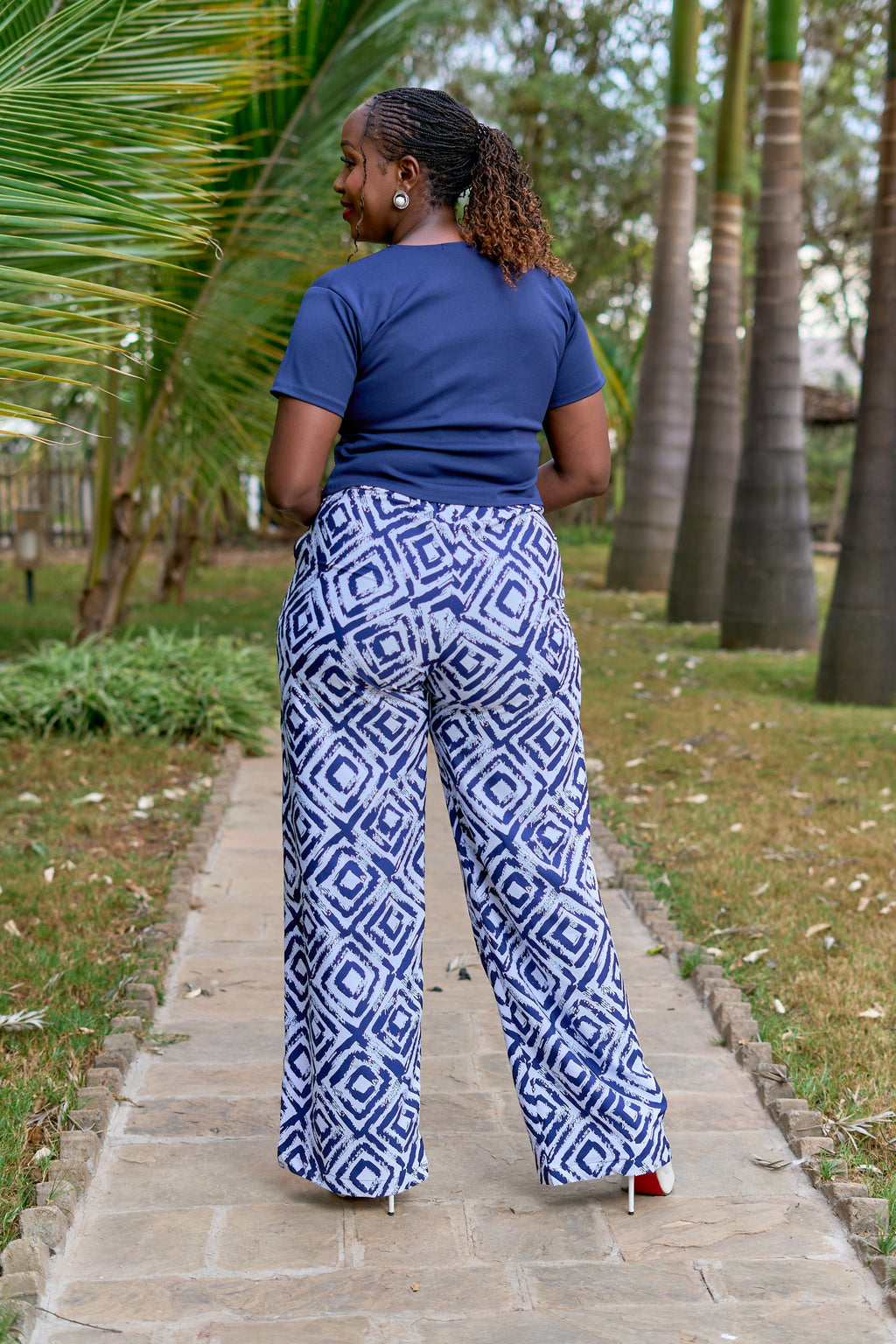 Kakiba Saphire Palazzo Pants and Noel Navy Top