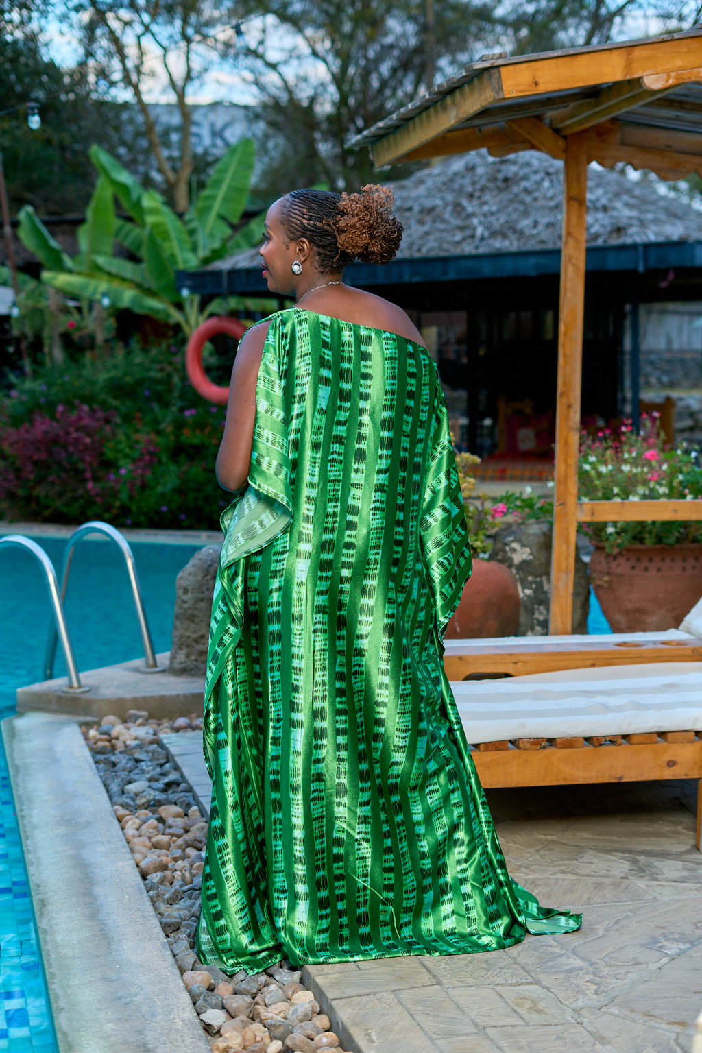 Kakiba Binti Green Kaftan