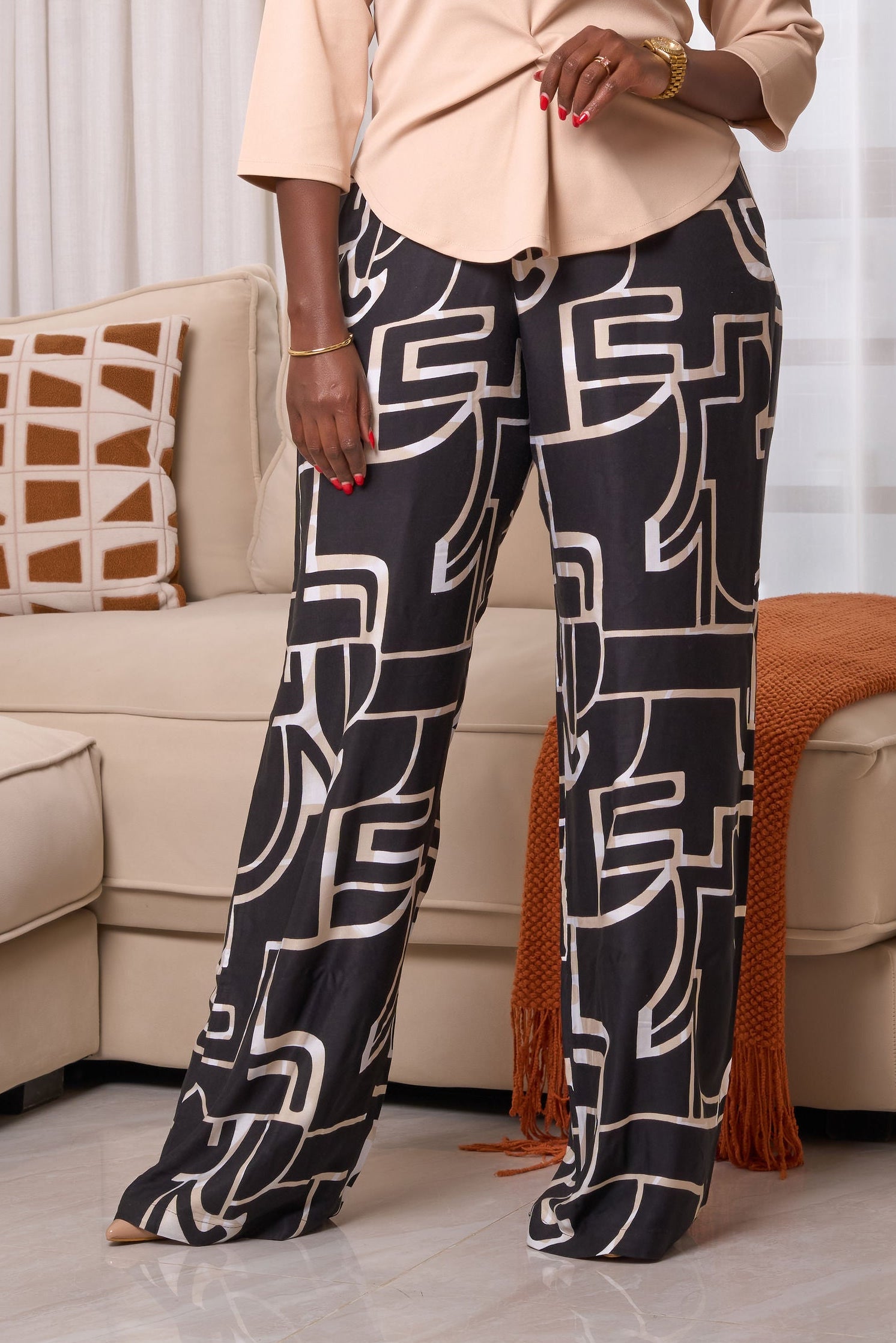 Kakiba Botanica Black Palazzo Pants
