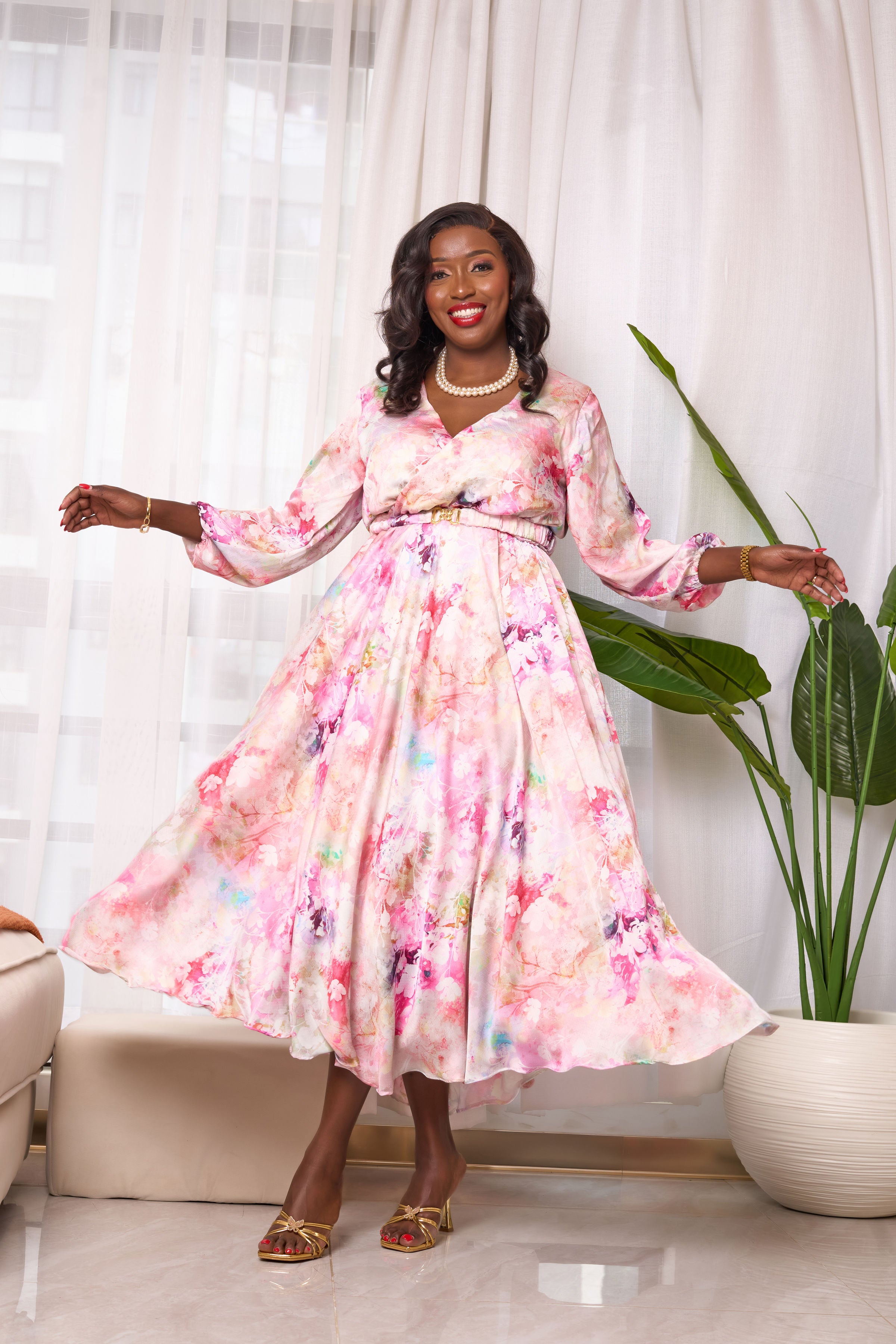 Katanu Pink Midi Dress