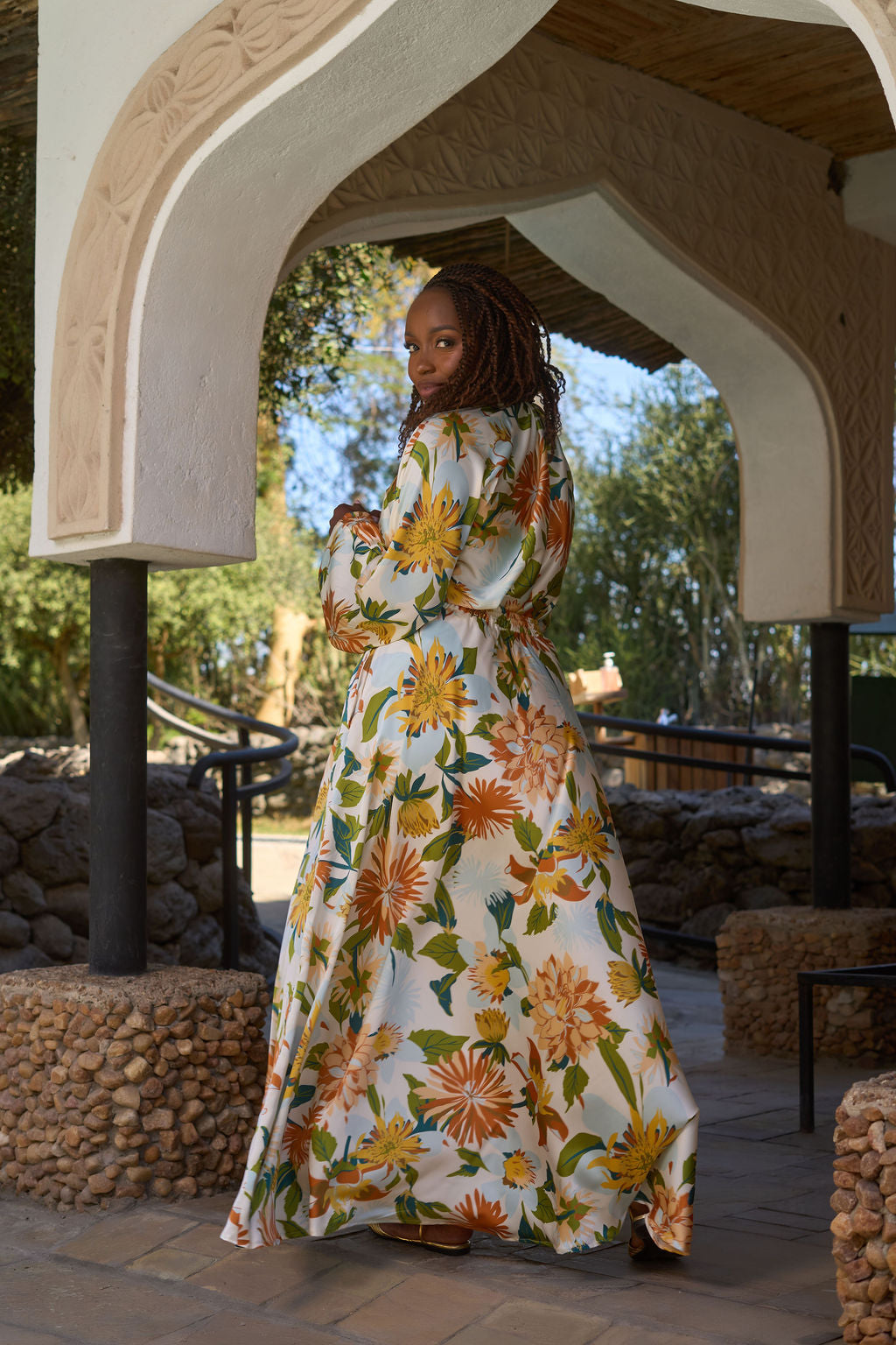Kakiba Santorini Brown Skirt Set