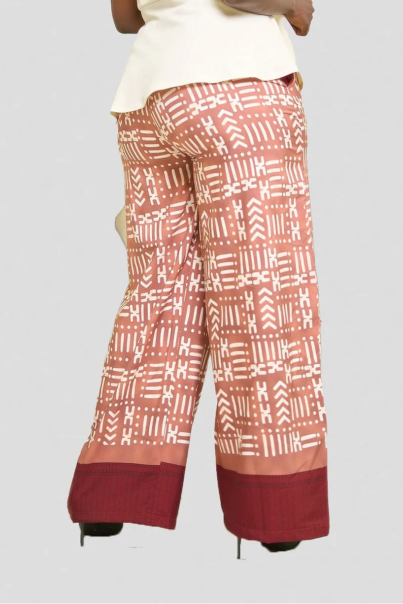 Kakiba Audacious Maroon Palazzo Pants