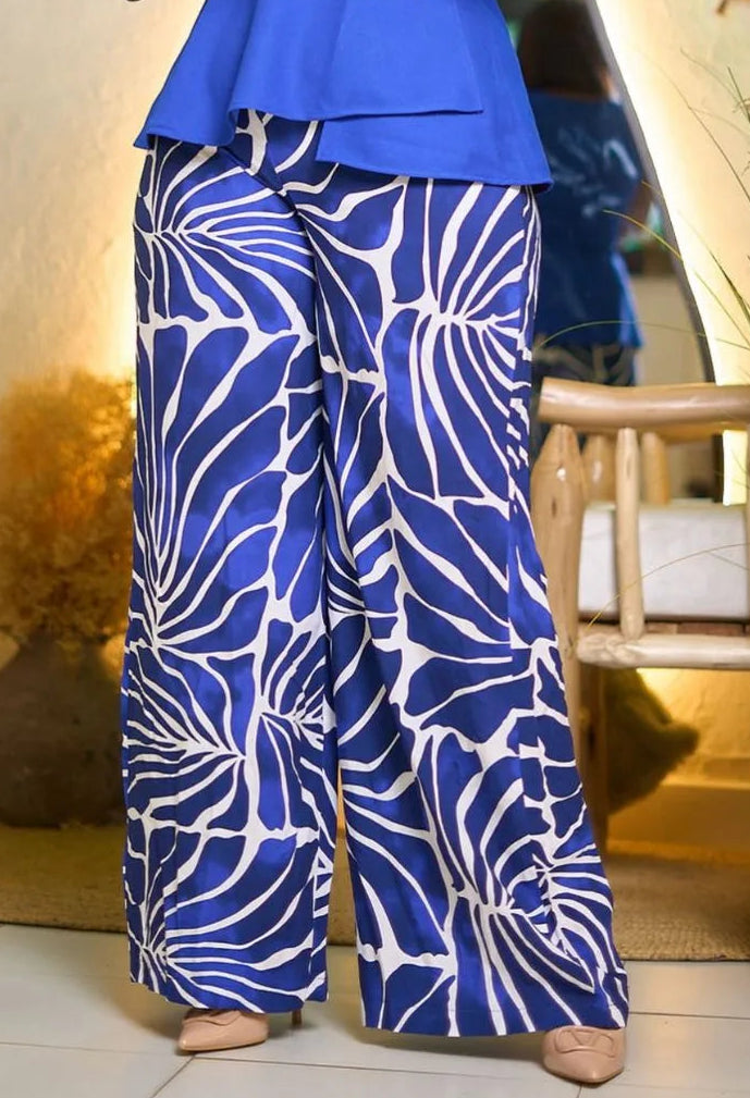 Kakiba Botanica R Blue Blue Palazzo Pants