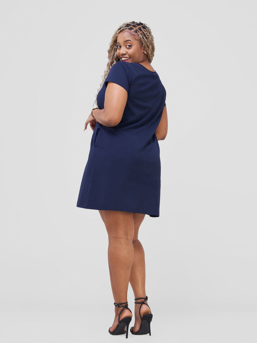 Kakiba Syliva Shift Dress - Navy