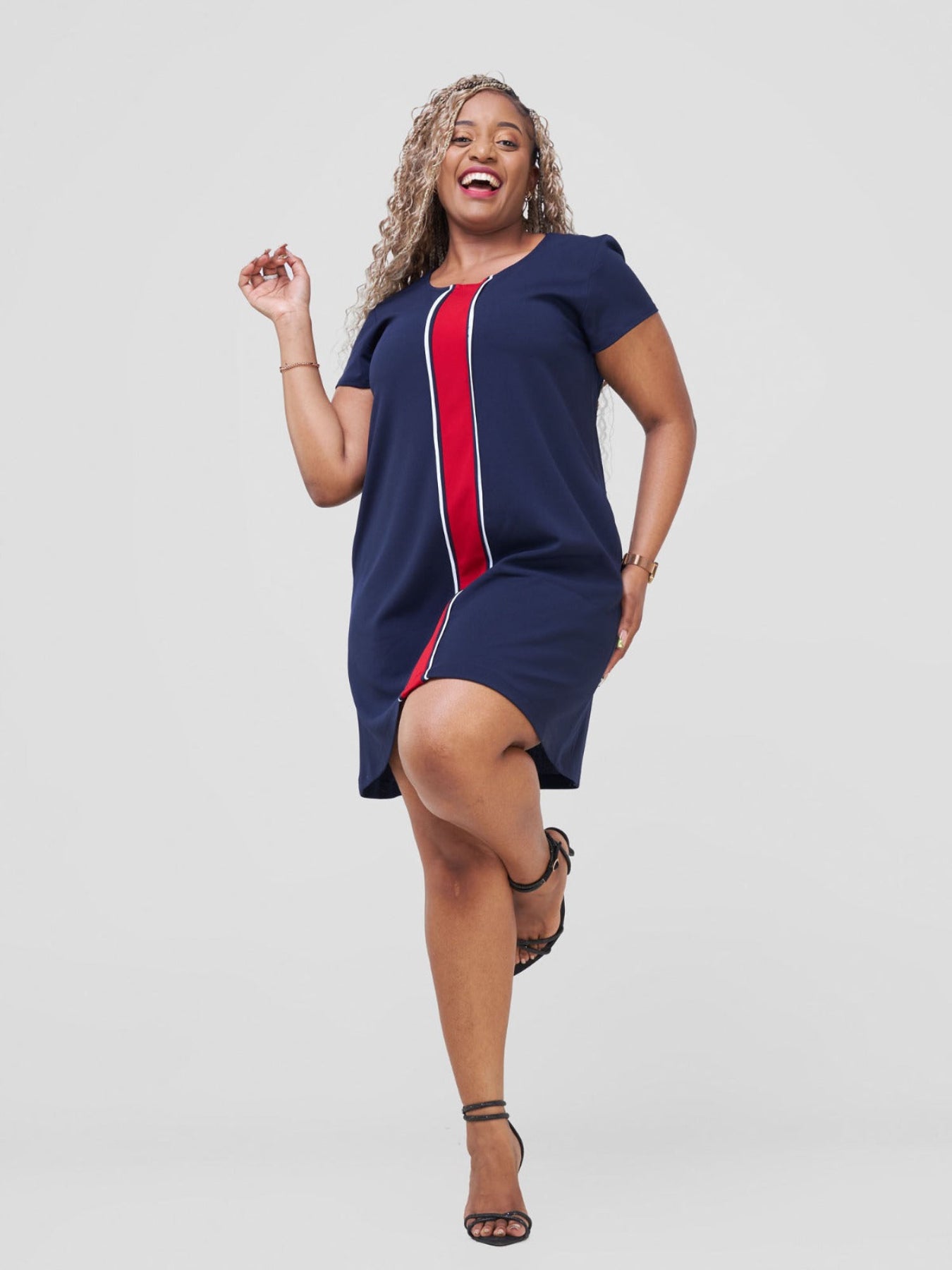 Kakiba Syliva Shift Dress - Navy